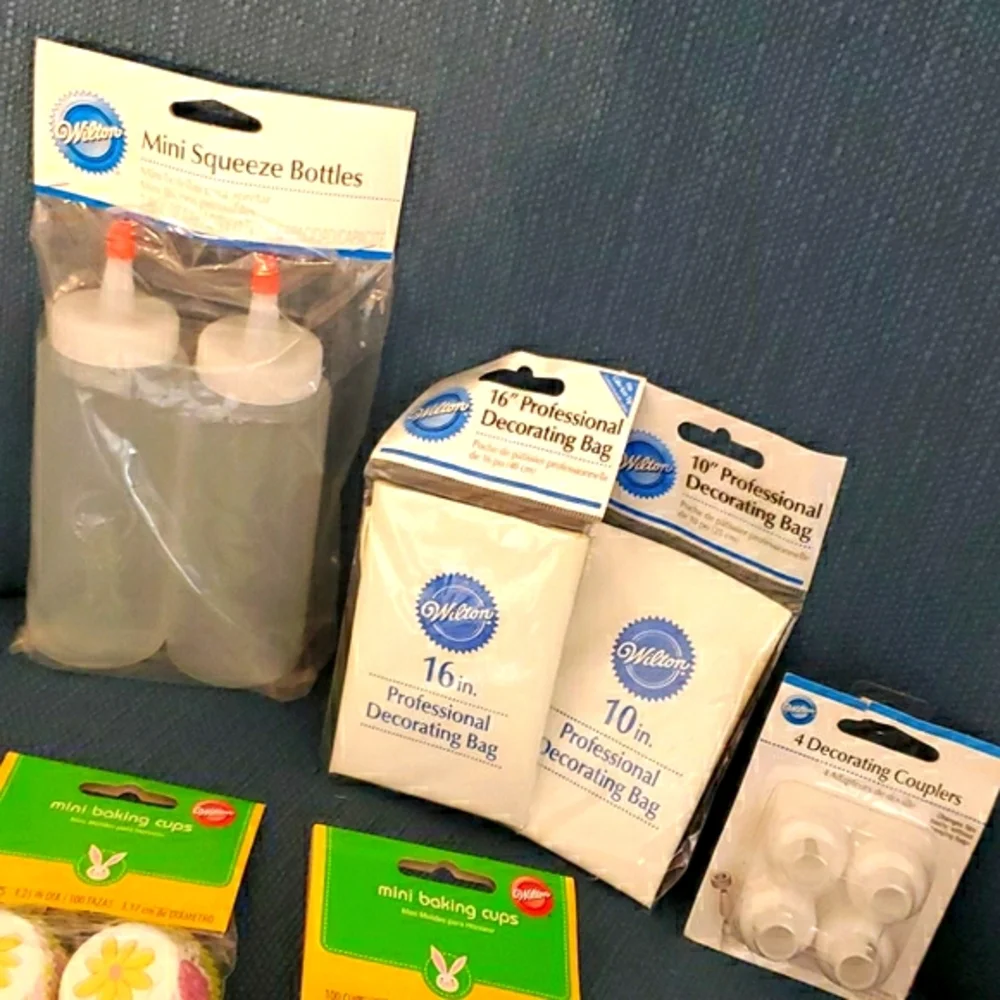 Assortment of baking, decorating supplies